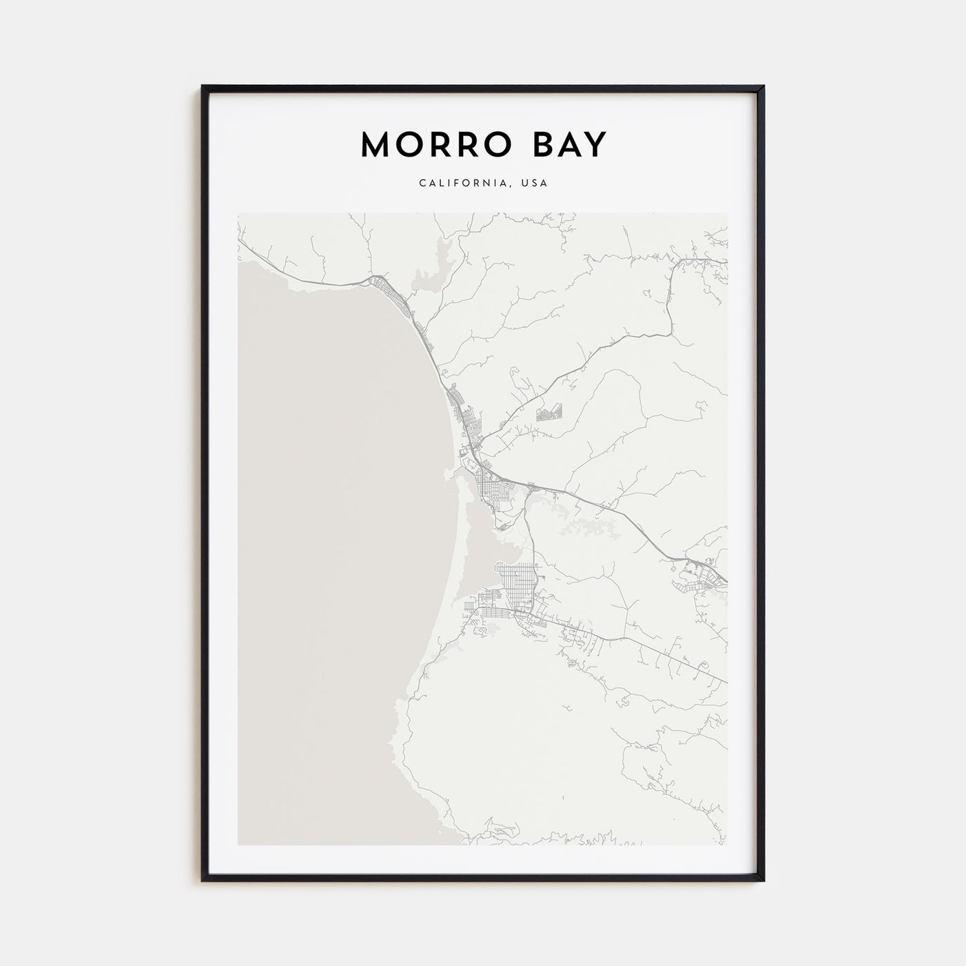Morro Bay Map Portrait Poster