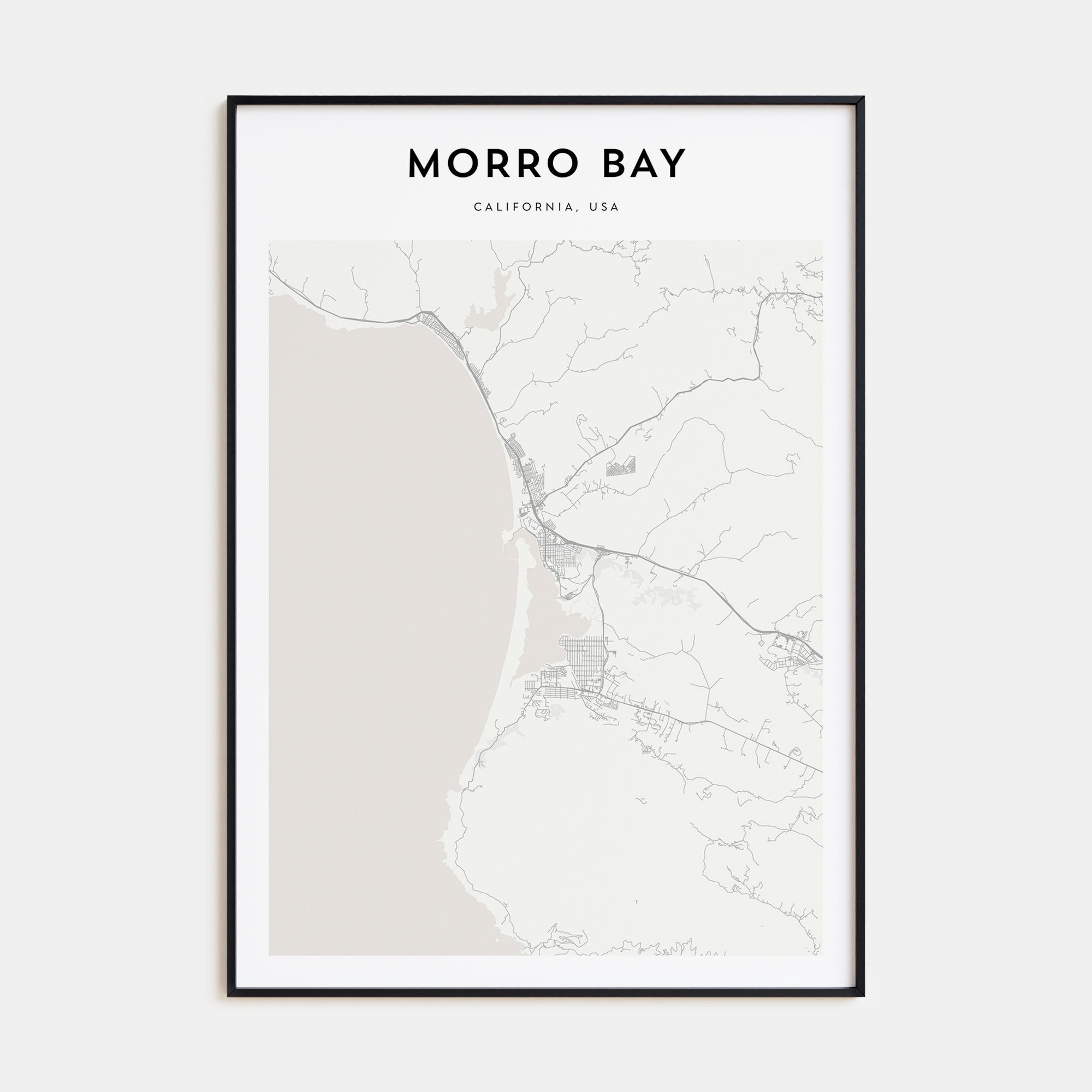 Morro Bay Map Portrait Poster