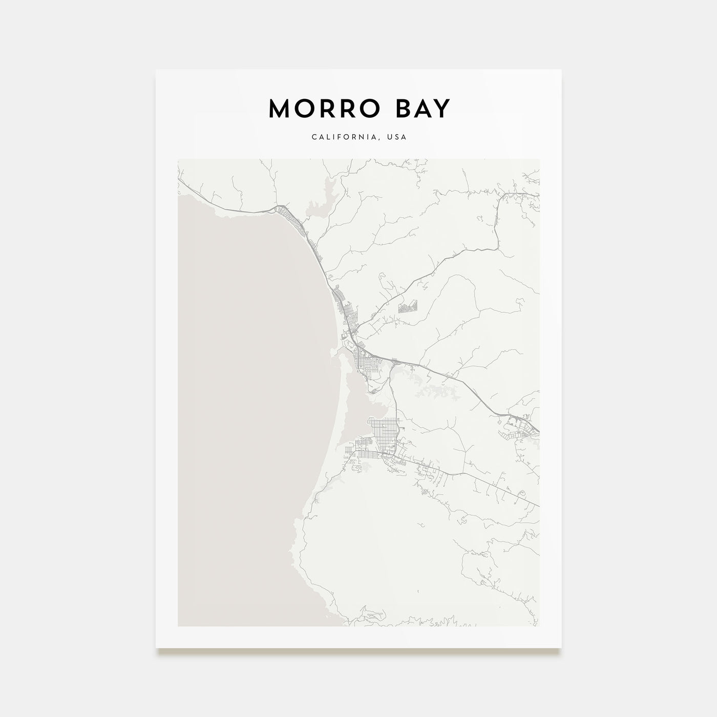Morro Bay Map Portrait Poster