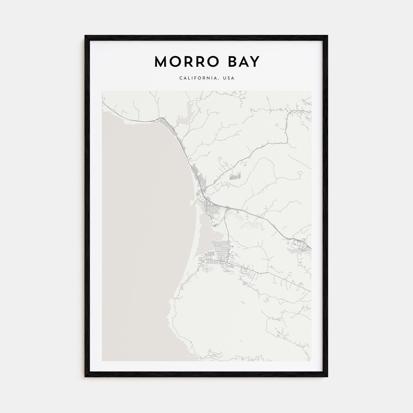 Morro Bay Map Portrait Poster