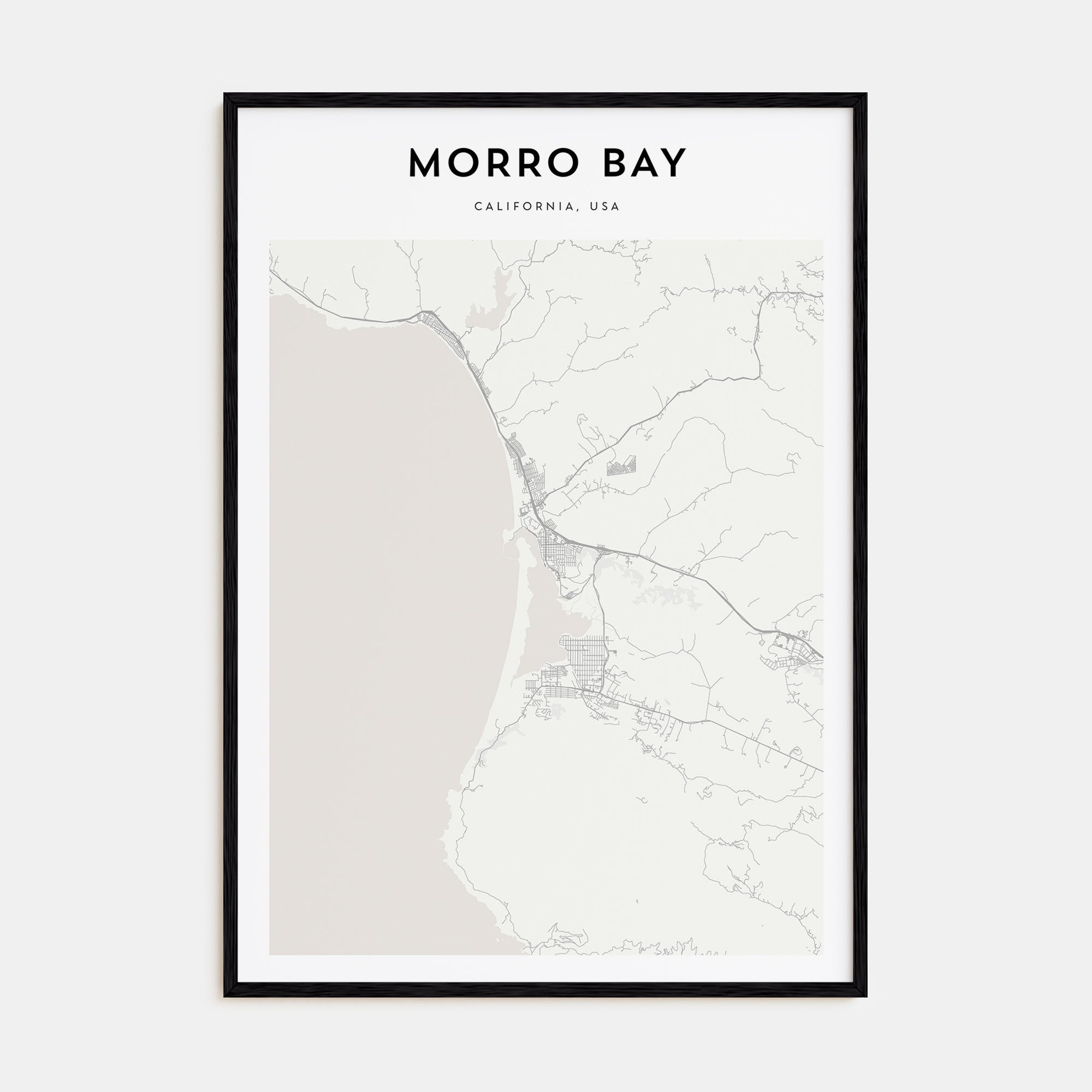 Morro Bay Map Portrait Poster