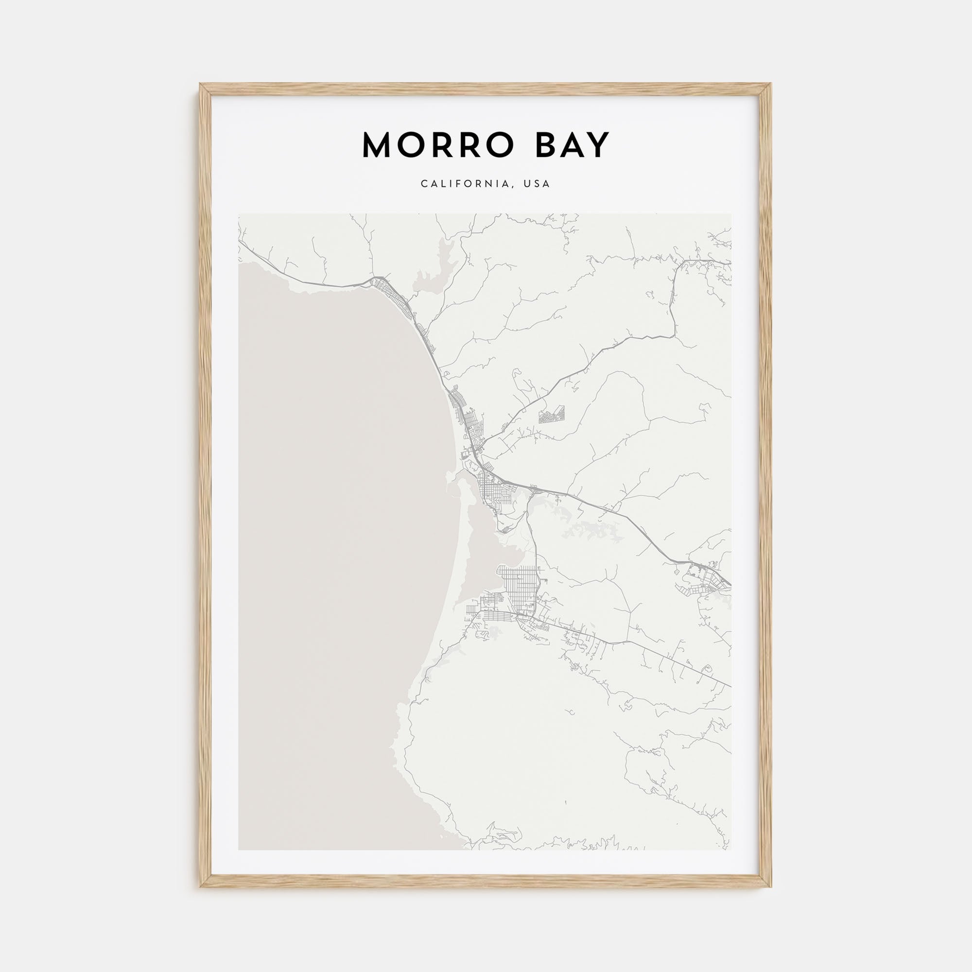 Morro Bay Map Portrait Poster
