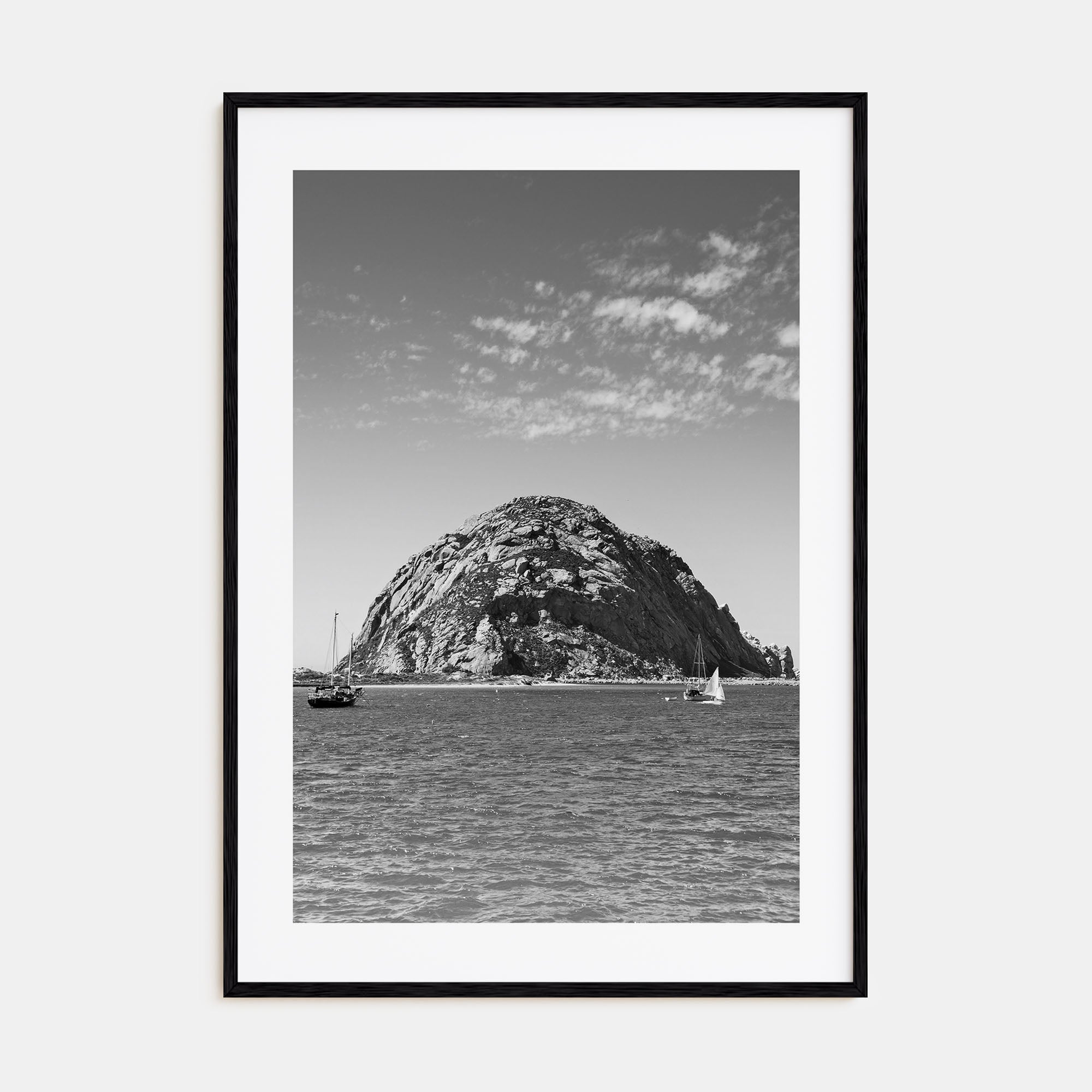 Morro Bay Photo B&W Poster