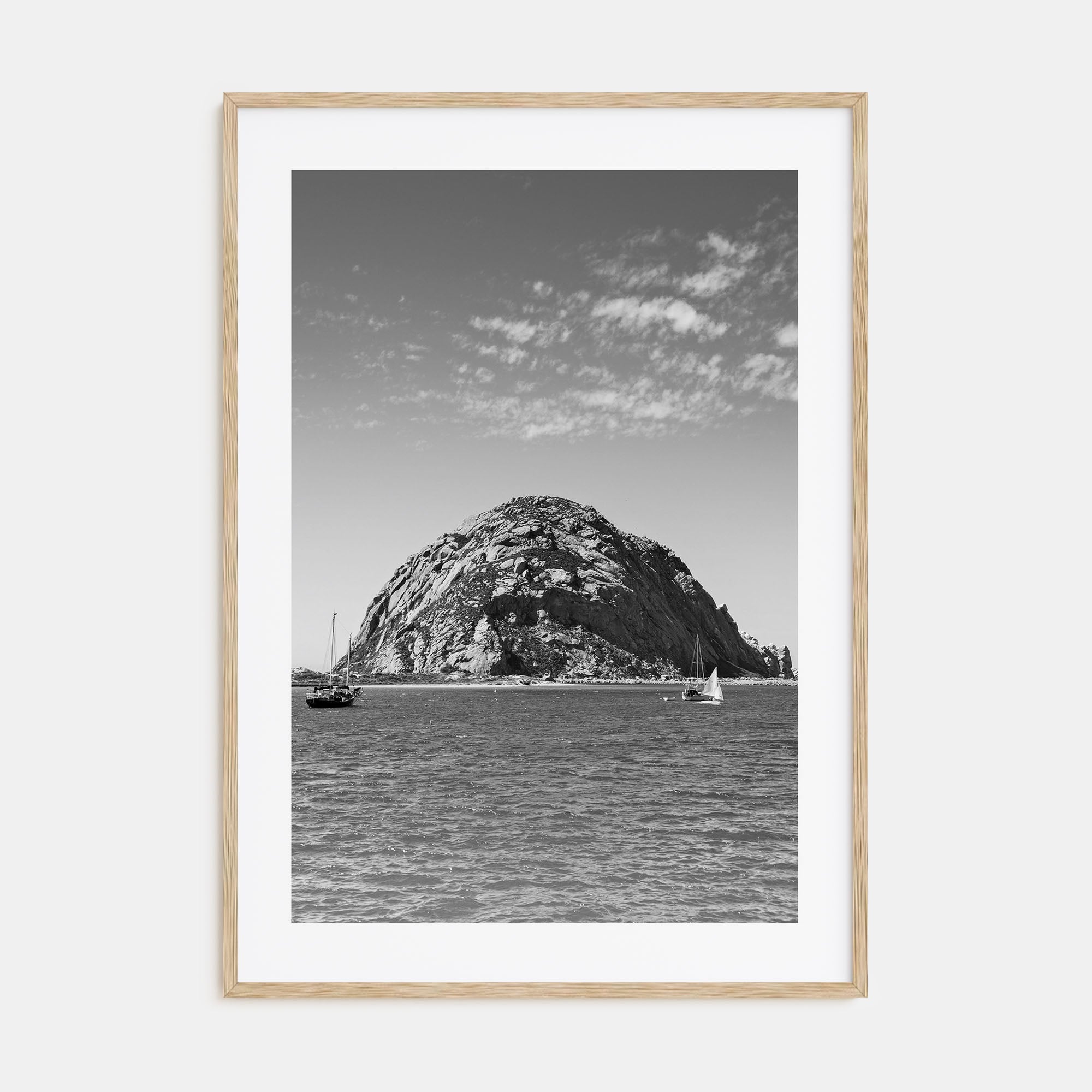 Morro Bay Photo B&W Poster