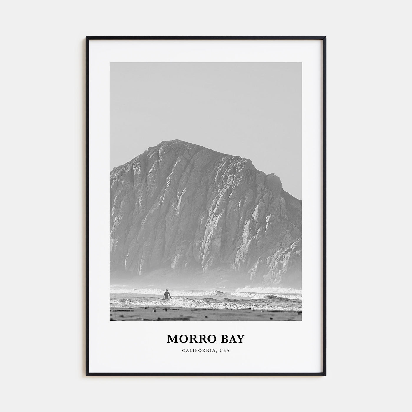 Morro Bay Portrait B&W No 1 Poster