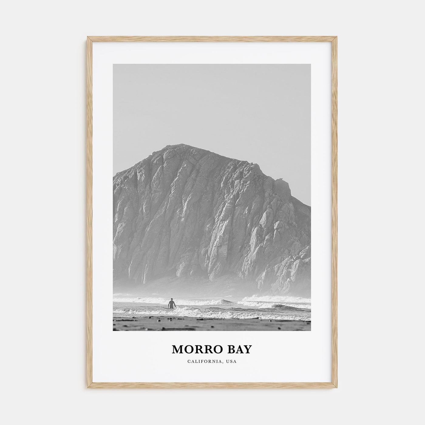 Morro Bay Portrait B&W No 1 Poster