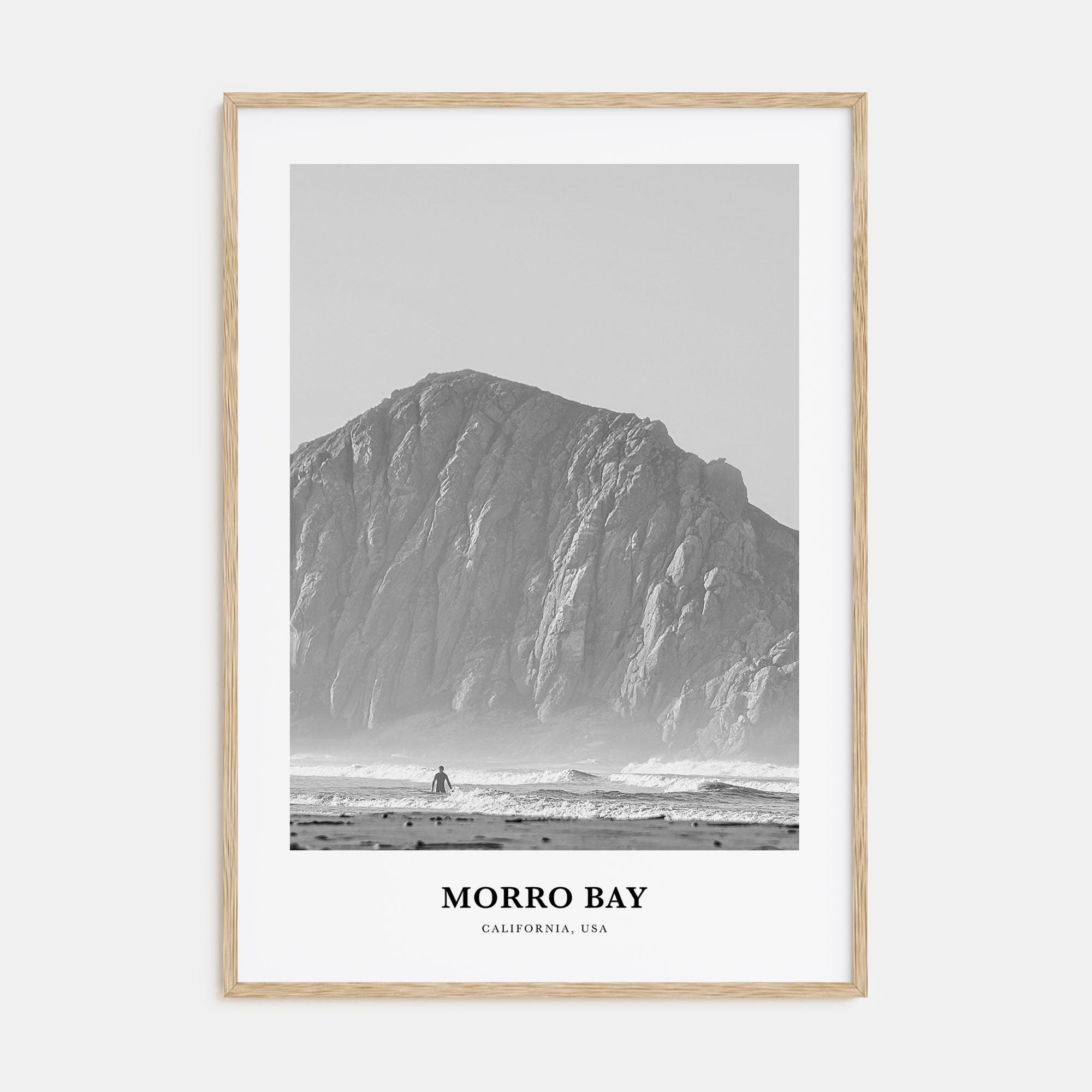 Morro Bay Portrait B&W No 1 Poster