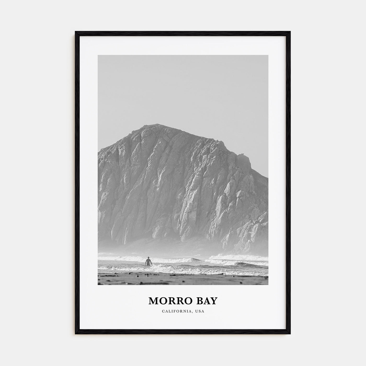 Morro Bay Portrait B&W No 1 Poster