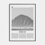 Morro Bay Travel B&W No 1 Poster