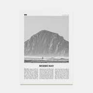 Morro Bay Travel B&W No 1 Poster