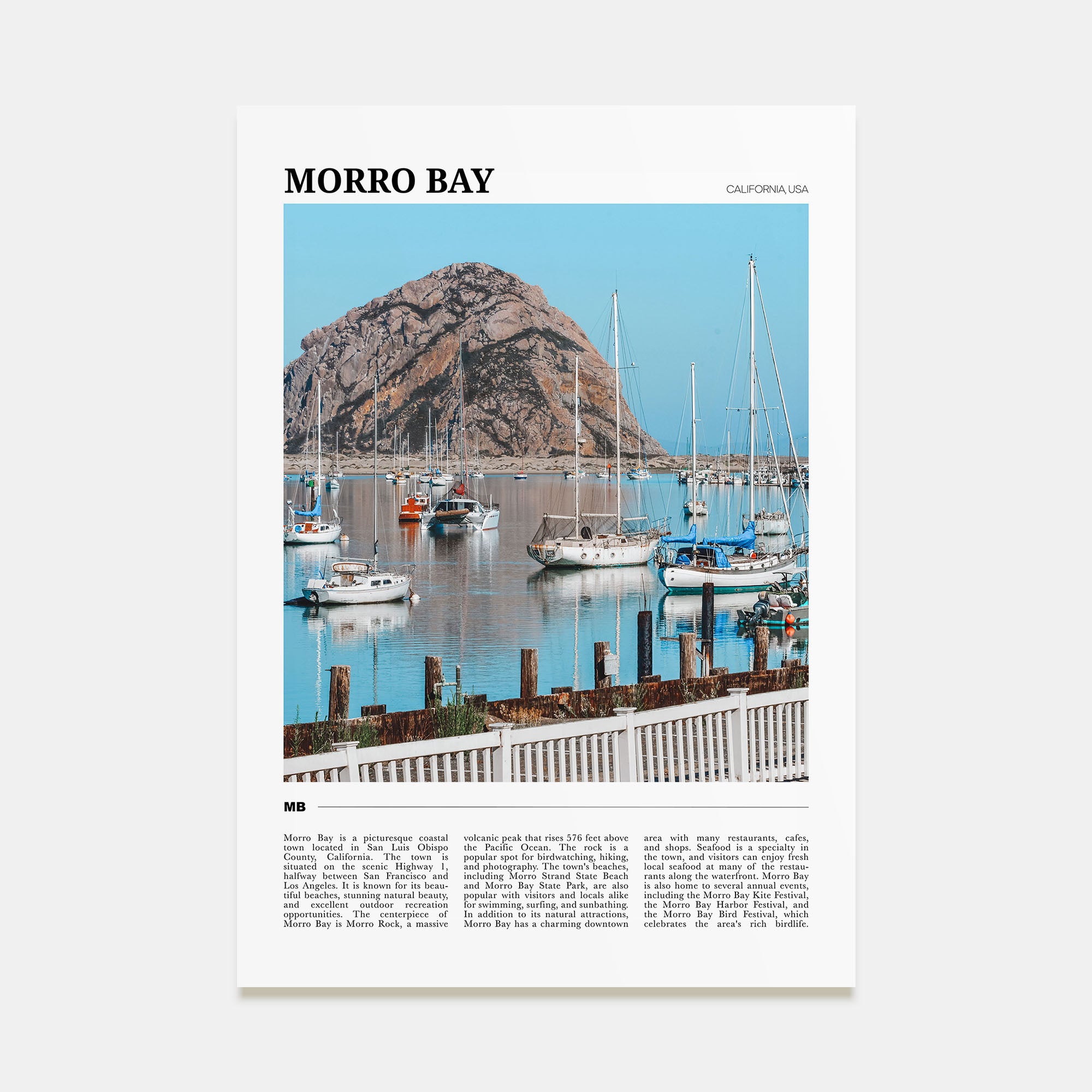 Morro Bay Travel Color Poster