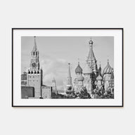 Moscow, Russia Landscape B&W Poster