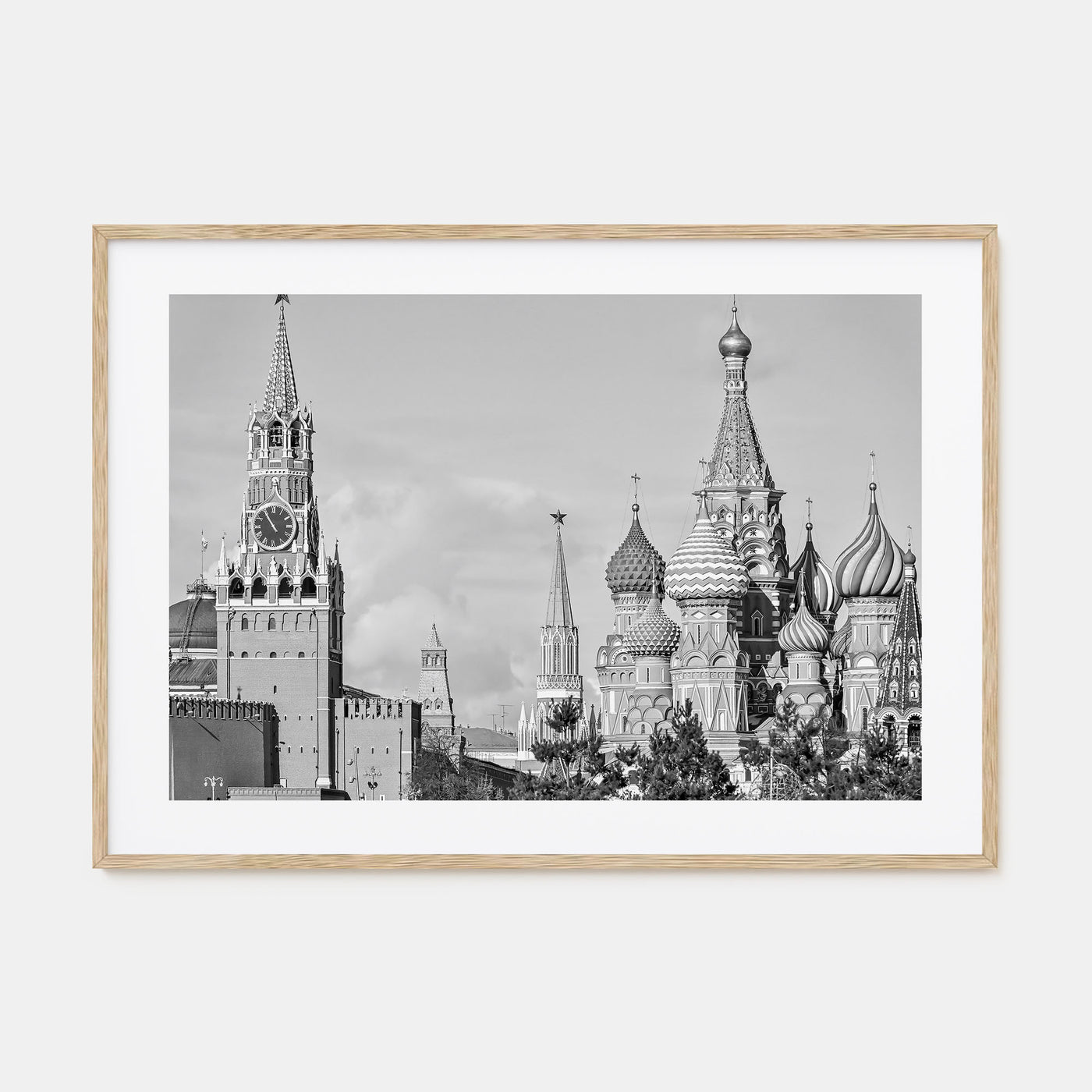 Moscow, Russia Landscape B&W Poster