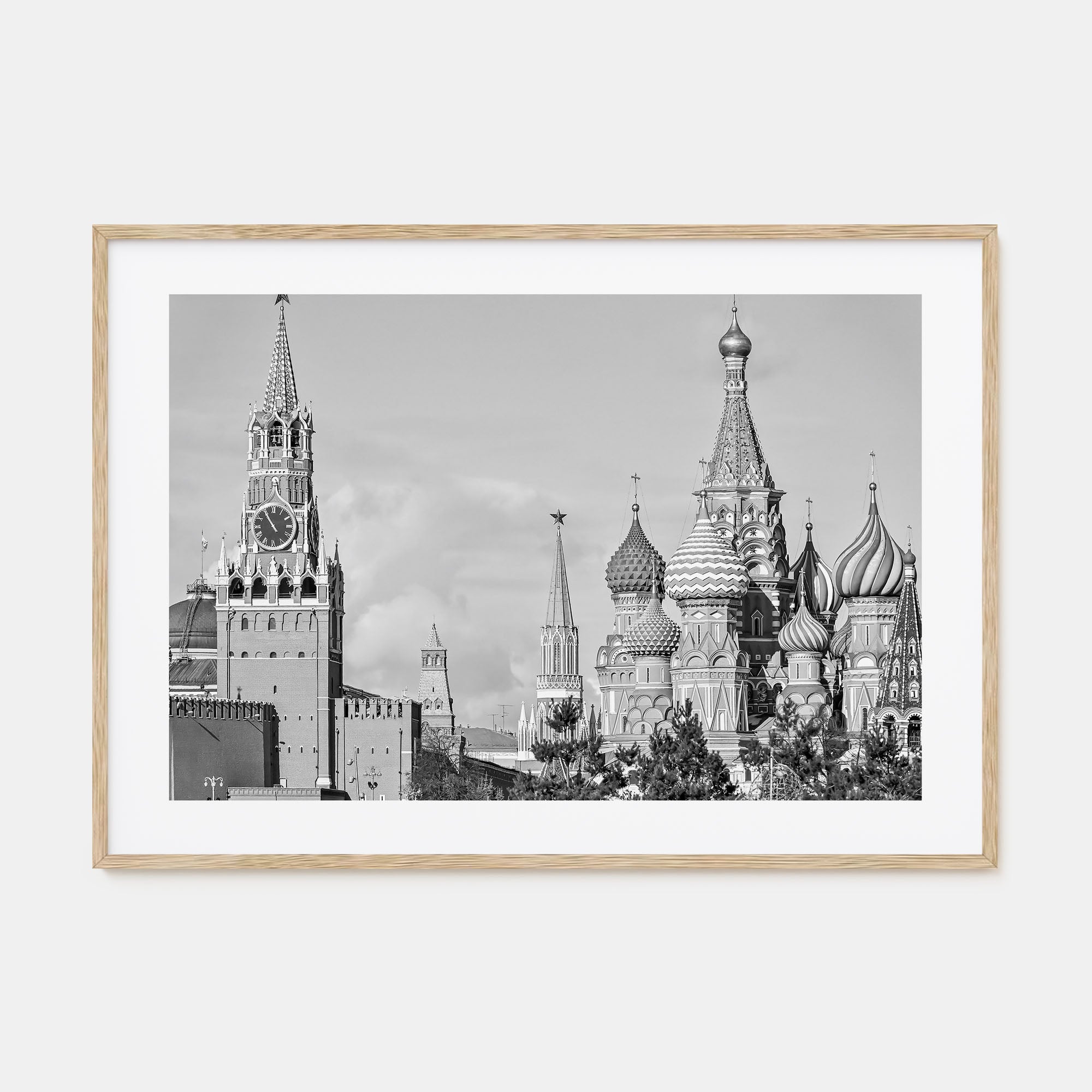 Moscow, Russia Landscape B&W Poster