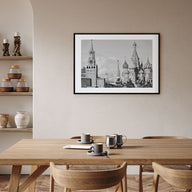 Moscow, Russia Landscape B&W Poster