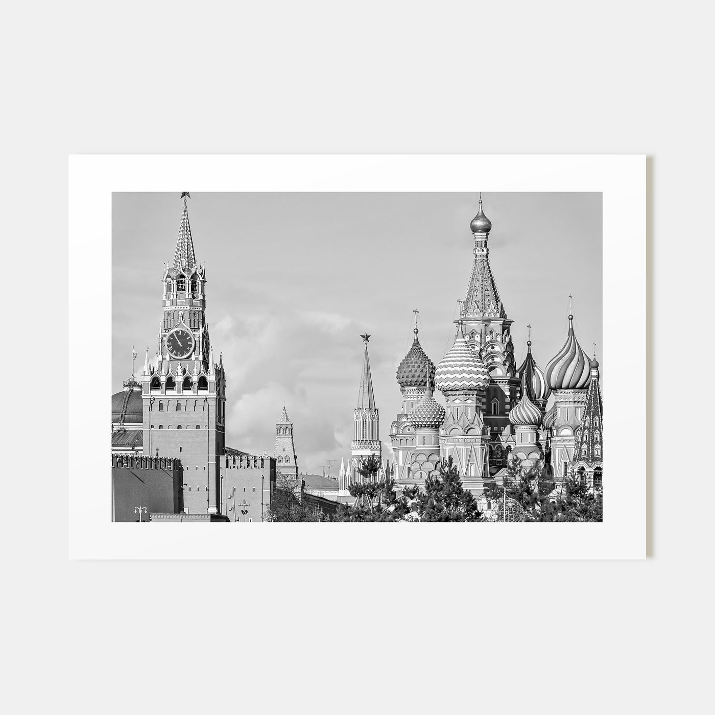 Moscow, Russia Landscape B&W Poster
