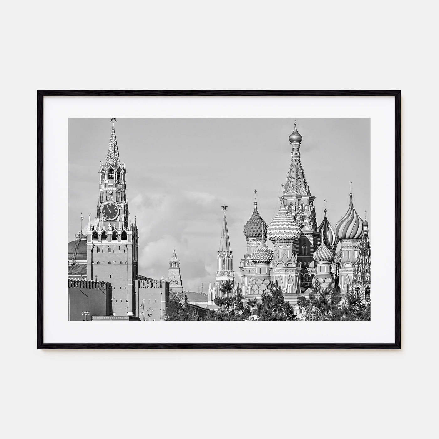 Moscow, Russia Landscape B&W Poster