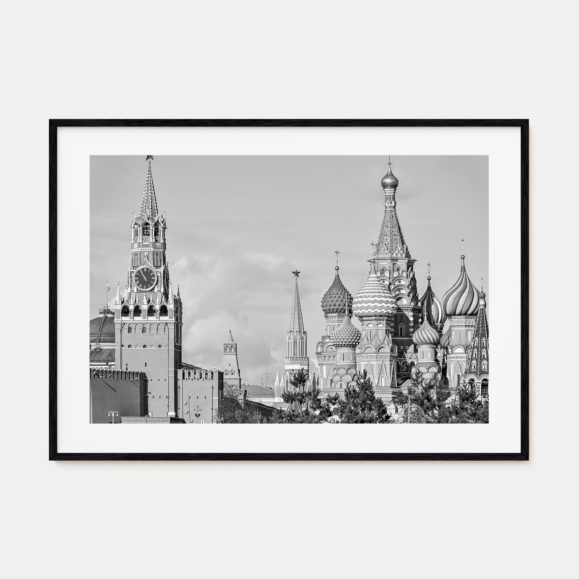 Moscow, Russia Landscape B&W Poster