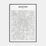 Moscow, Russia Map Portrait Poster