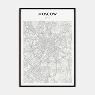 Moscow, Russia Map Portrait Poster