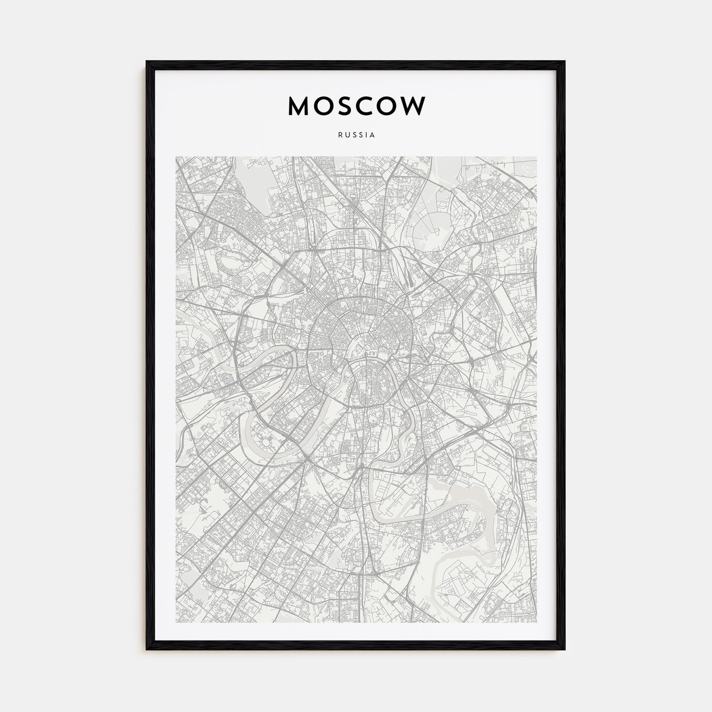 Moscow, Russia Map Portrait Poster