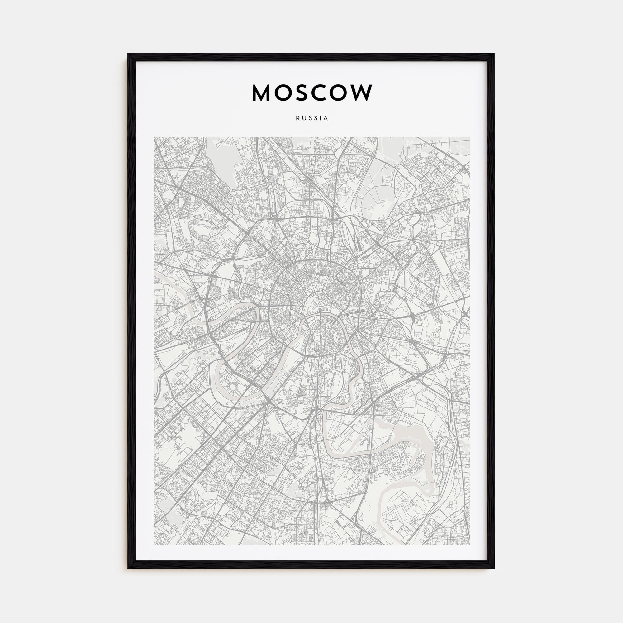 Moscow, Russia Map Portrait Poster