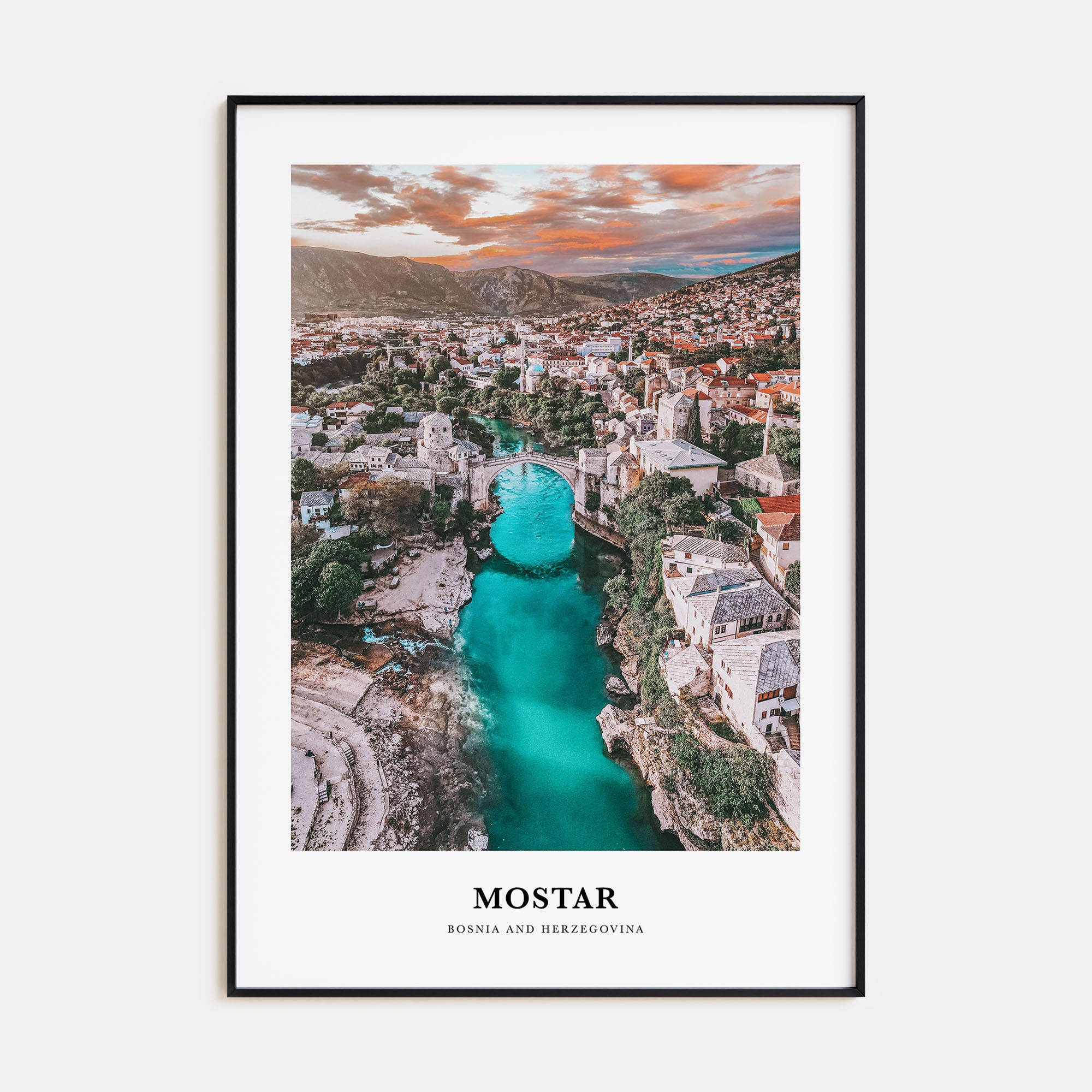 Mostar Portrait Color Poster