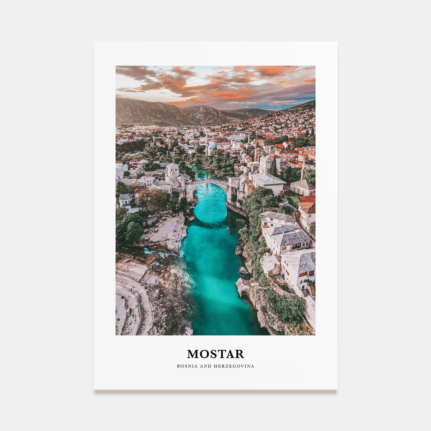 Mostar Portrait Color Poster