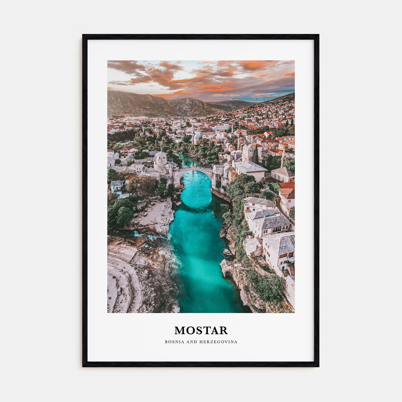Mostar Portrait Color Poster