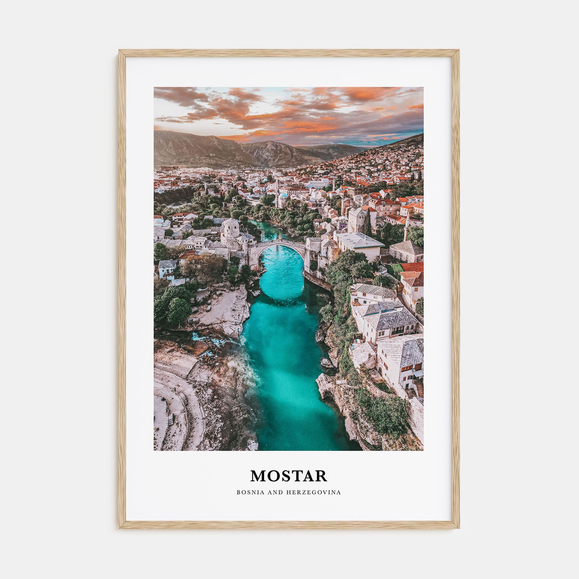 Mostar Portrait Color Poster