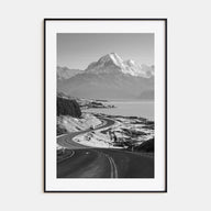 Mount Cook Photo B&W Poster