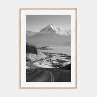 Mount Cook Photo B&W Poster
