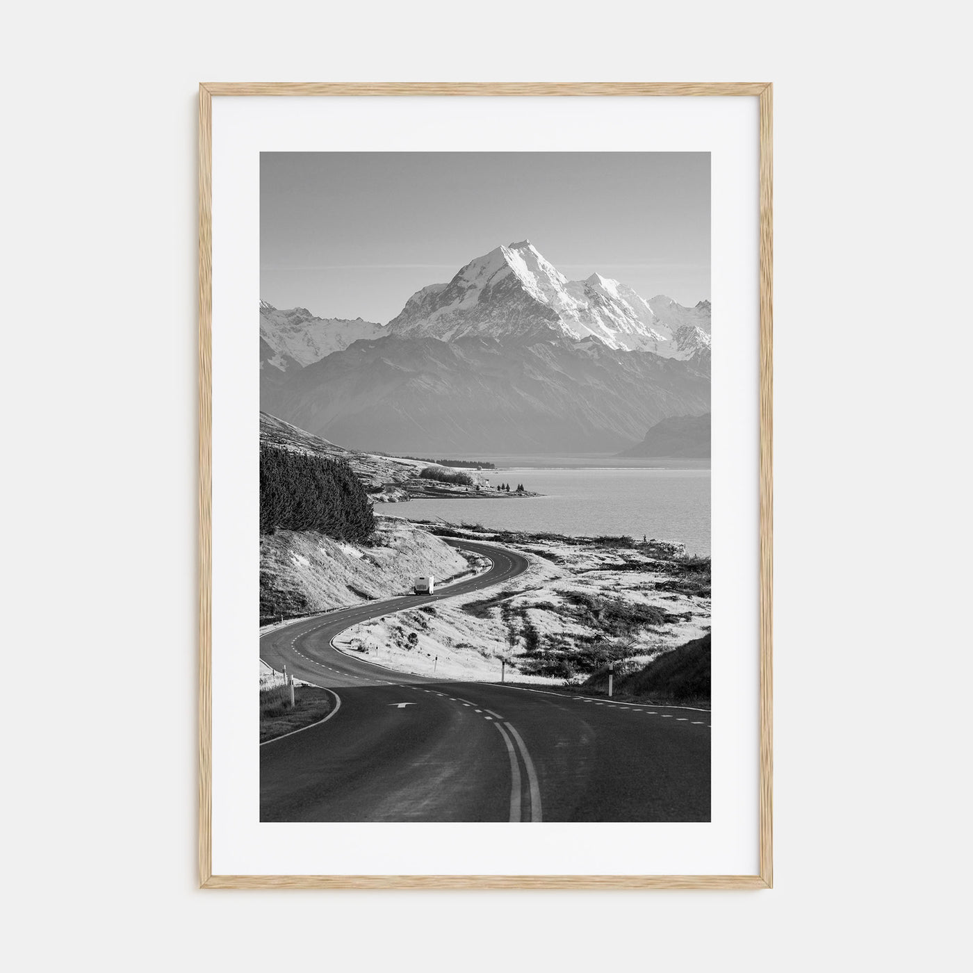 Mount Cook Photo B&W Poster