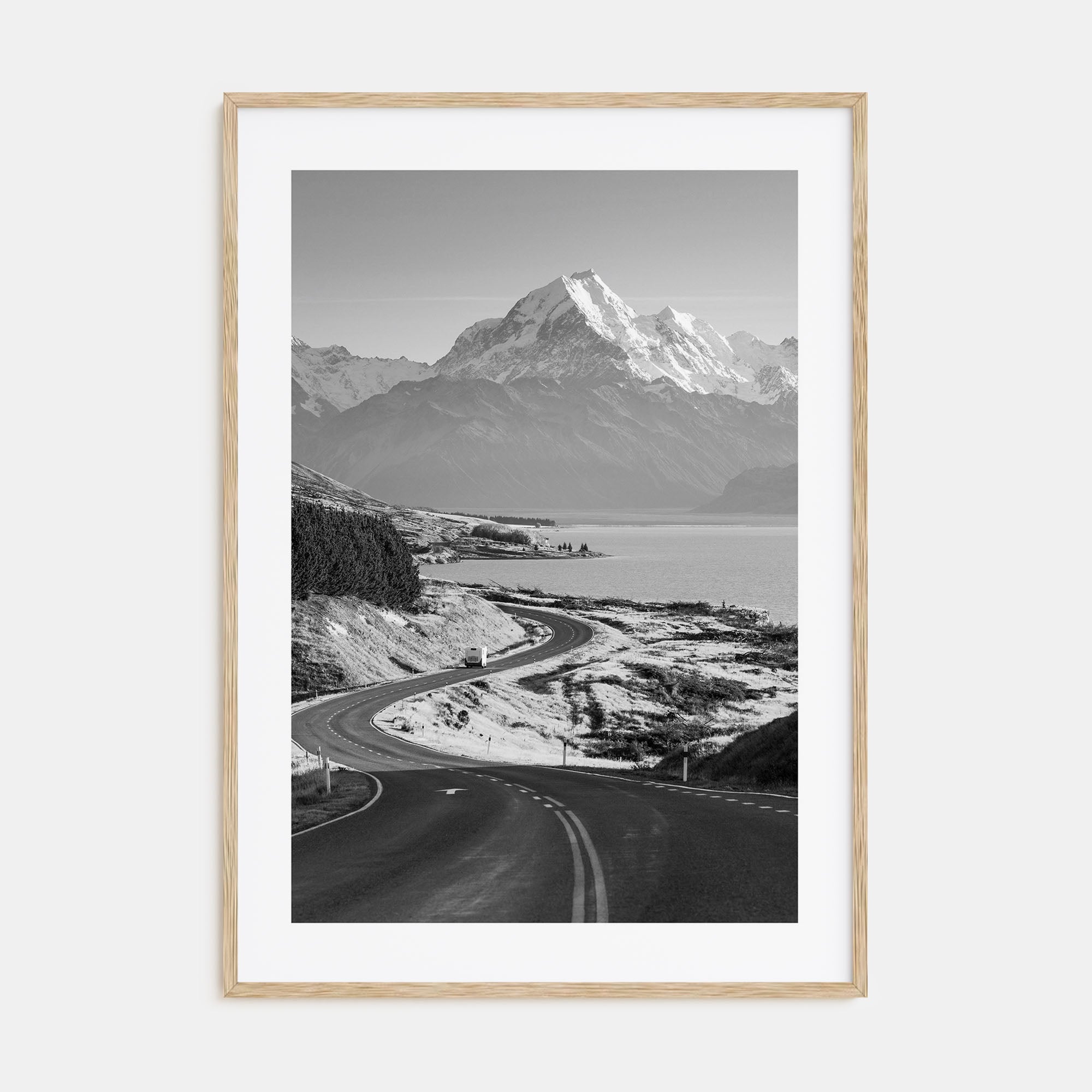 Mount Cook Photo B&W Poster