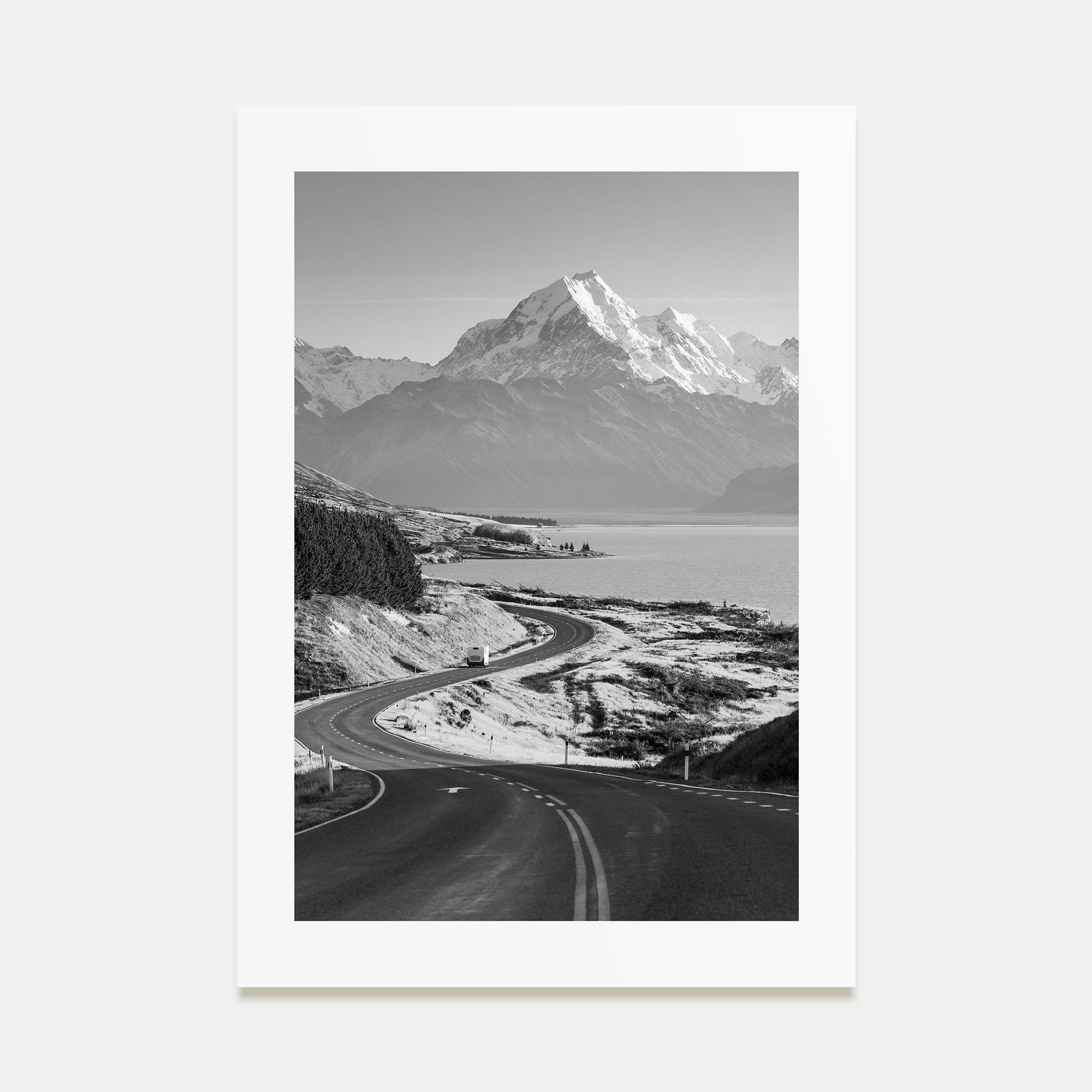 Mount Cook Photo B&W Poster