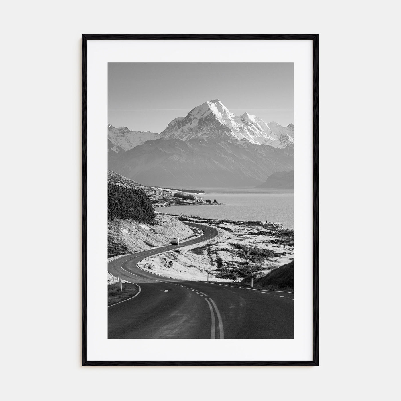 Mount Cook Photo B&W Poster