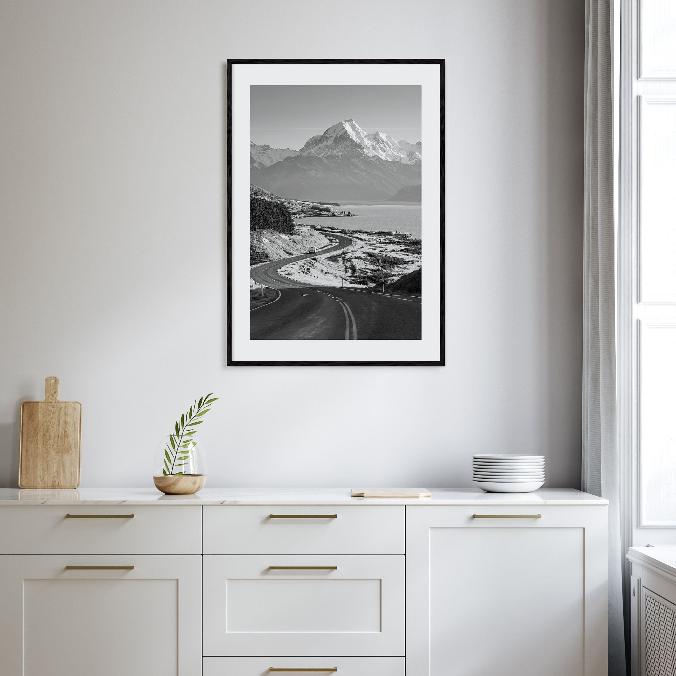 Mount Cook Photo B&W Poster