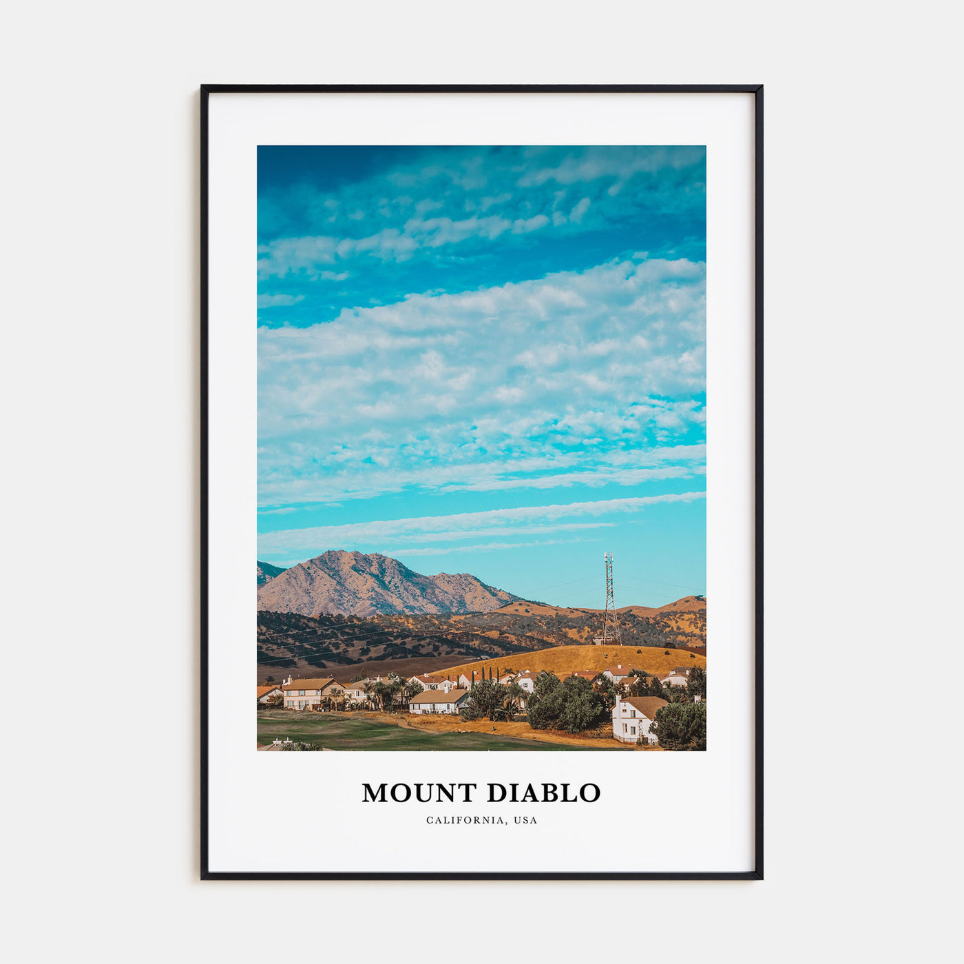 Mount Diablo Portrait Color Poster
