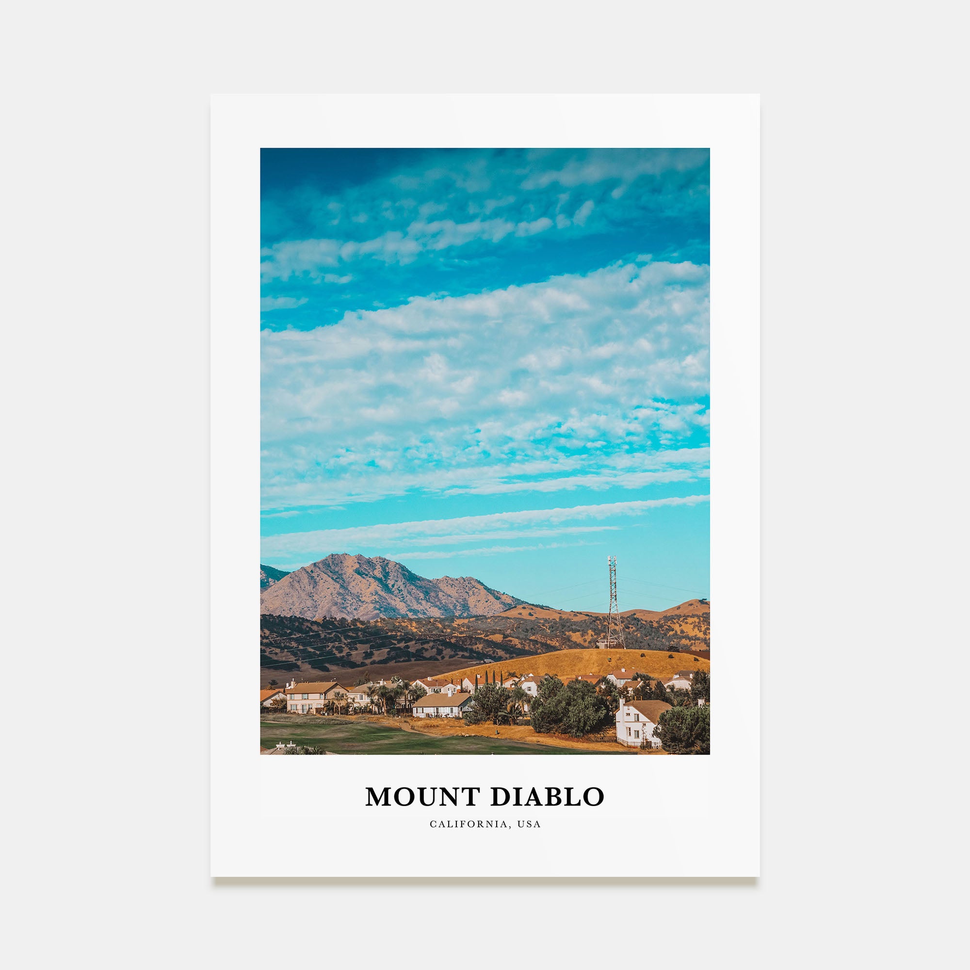 Mount Diablo Portrait Color Poster
