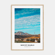 Mount Diablo Portrait Color Poster