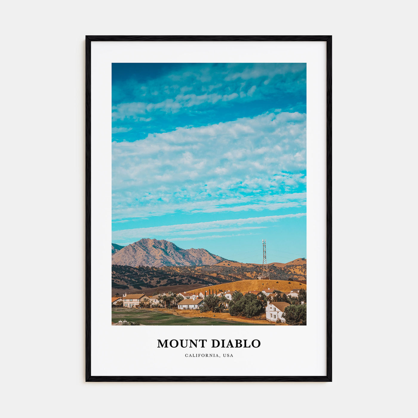 Mount Diablo Portrait Color Poster