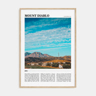 Mount Diablo Travel Color Poster