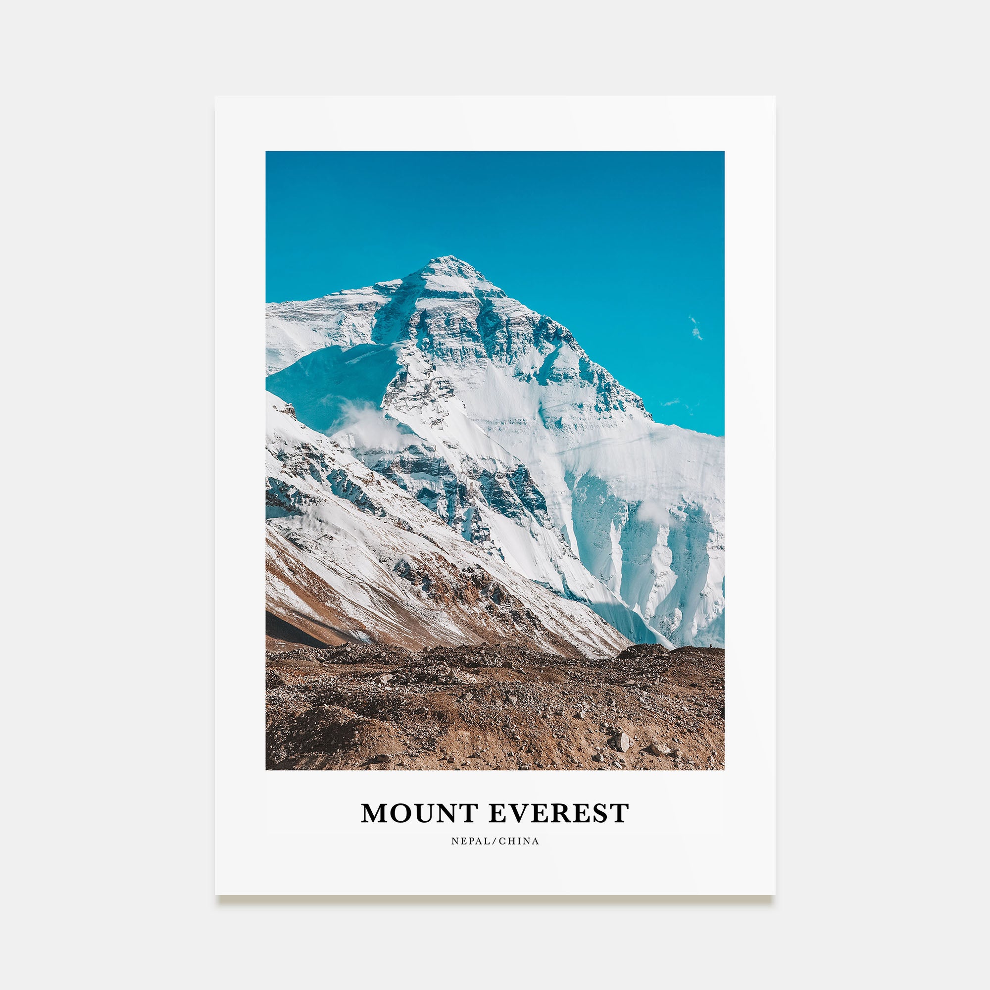 Mount Everest Portrait Color Poster