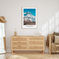 Mount Everest Portrait Color Poster