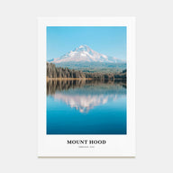 Mount Hood Portrait Color Poster