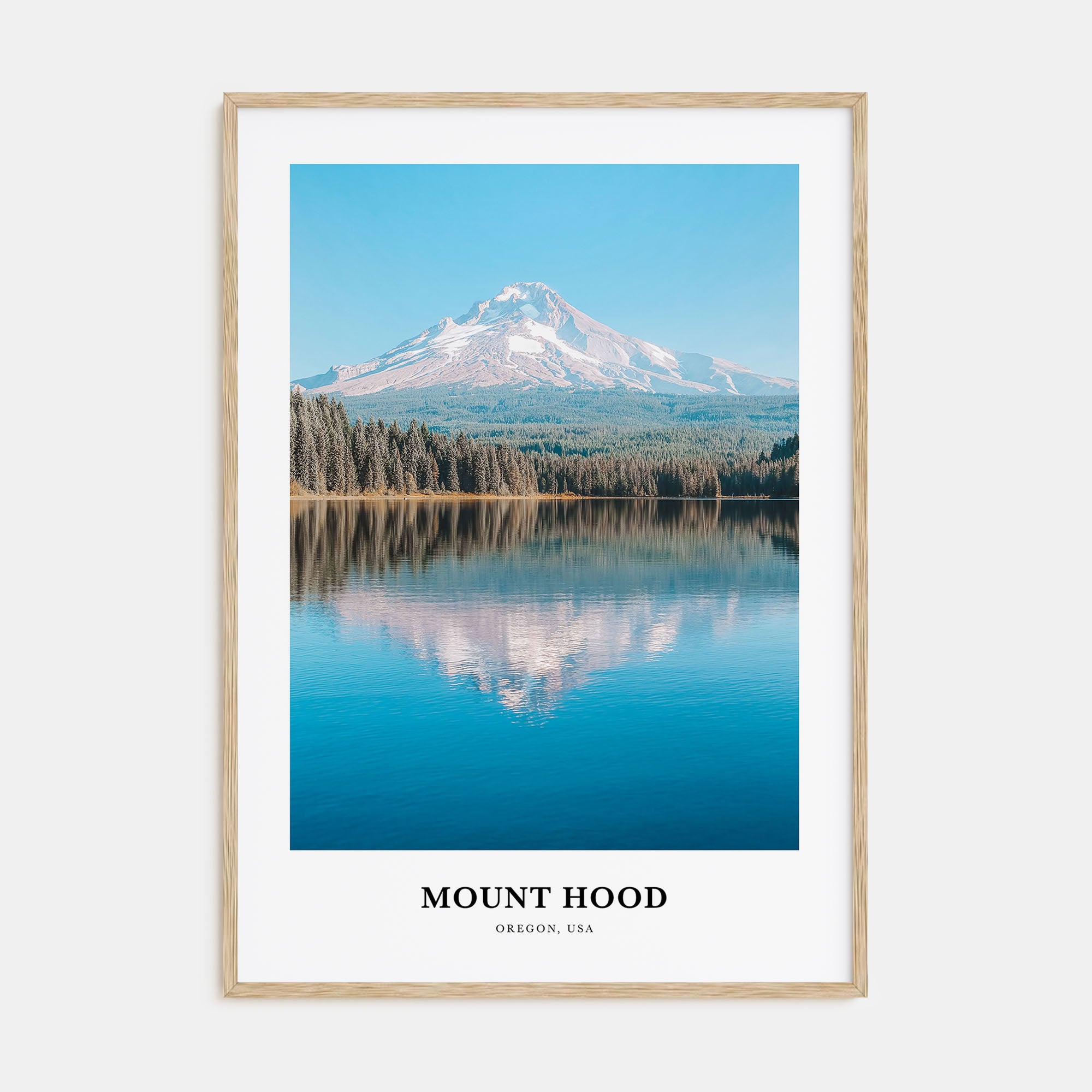 Mount Hood Portrait Color Poster