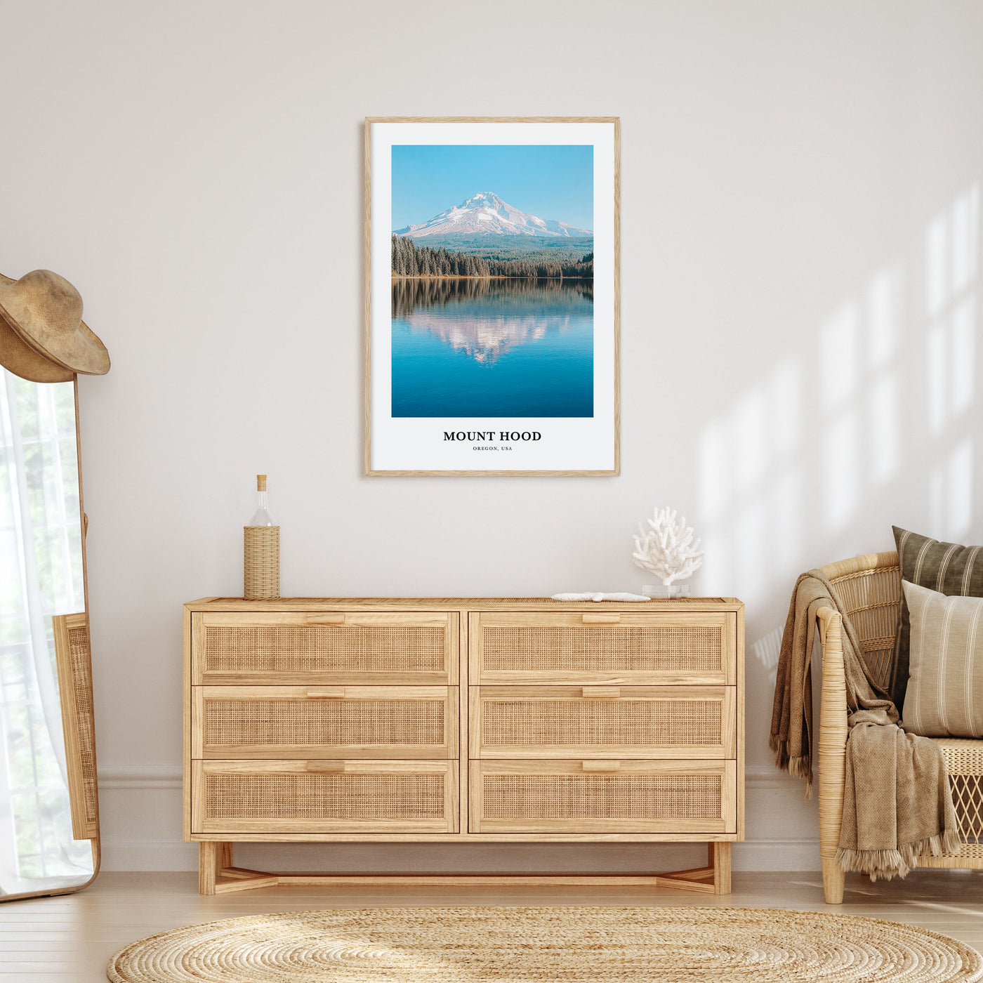 Mount Hood Portrait Color Poster
