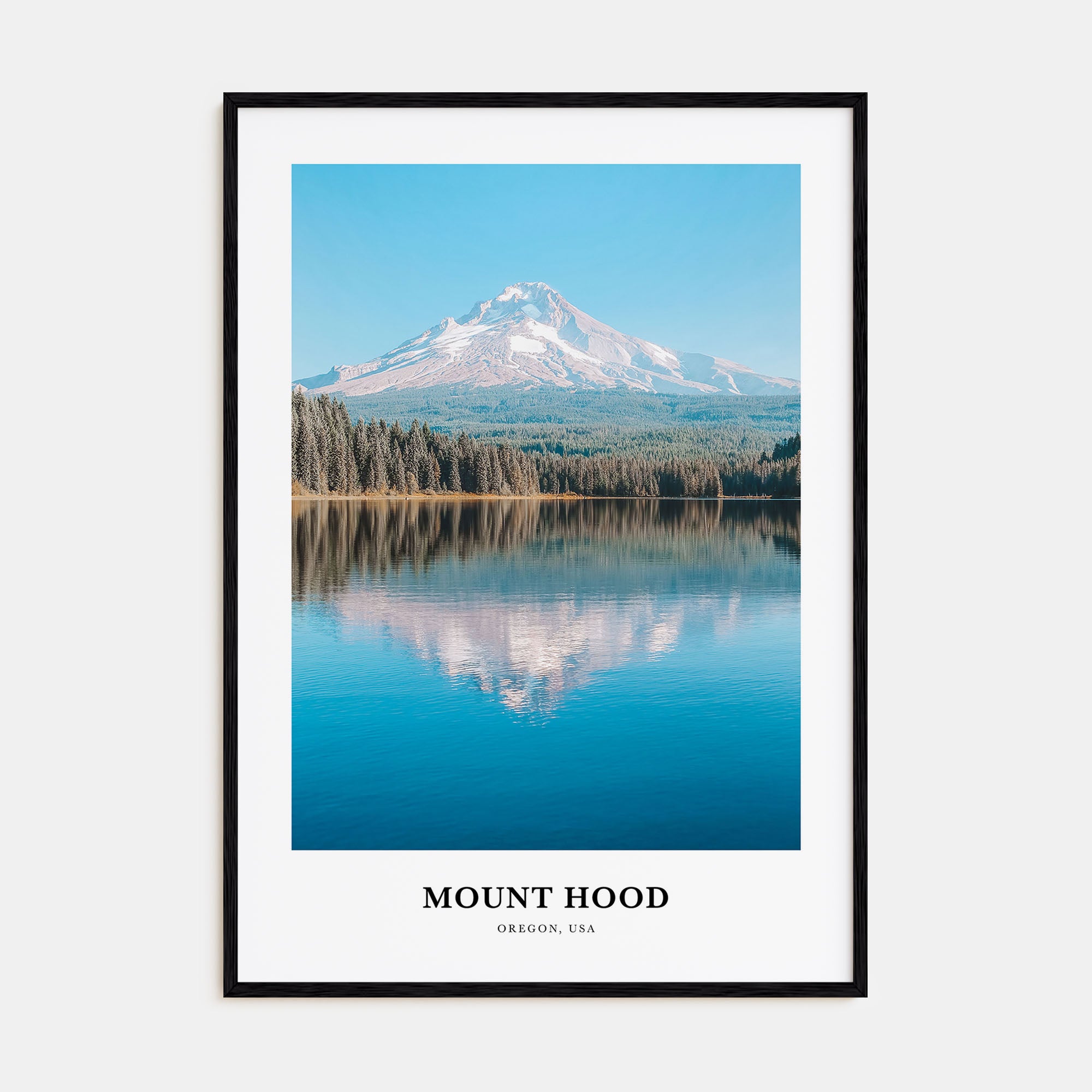 Mount Hood Portrait Color Poster