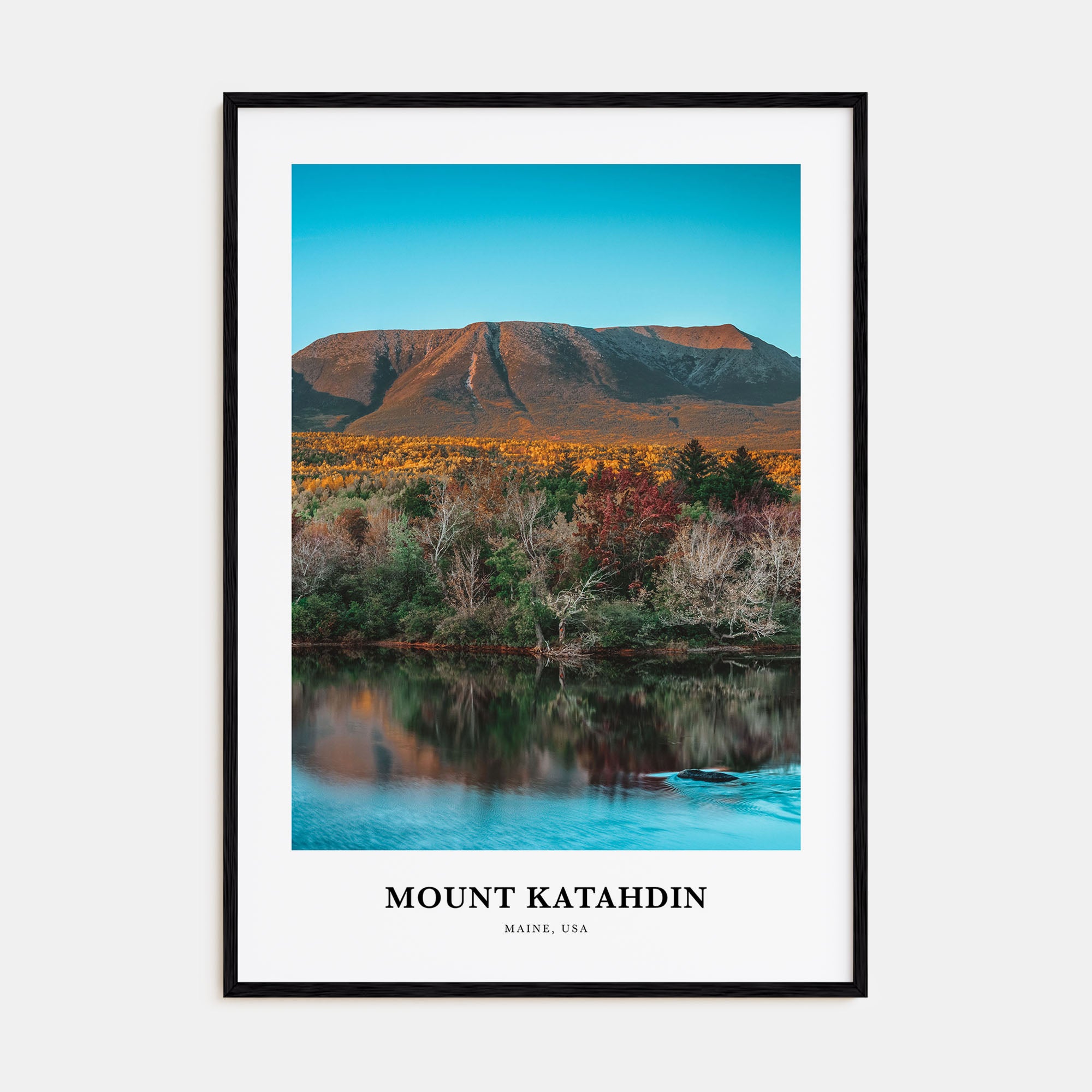 Mount Katahdin Portrait Color Poster