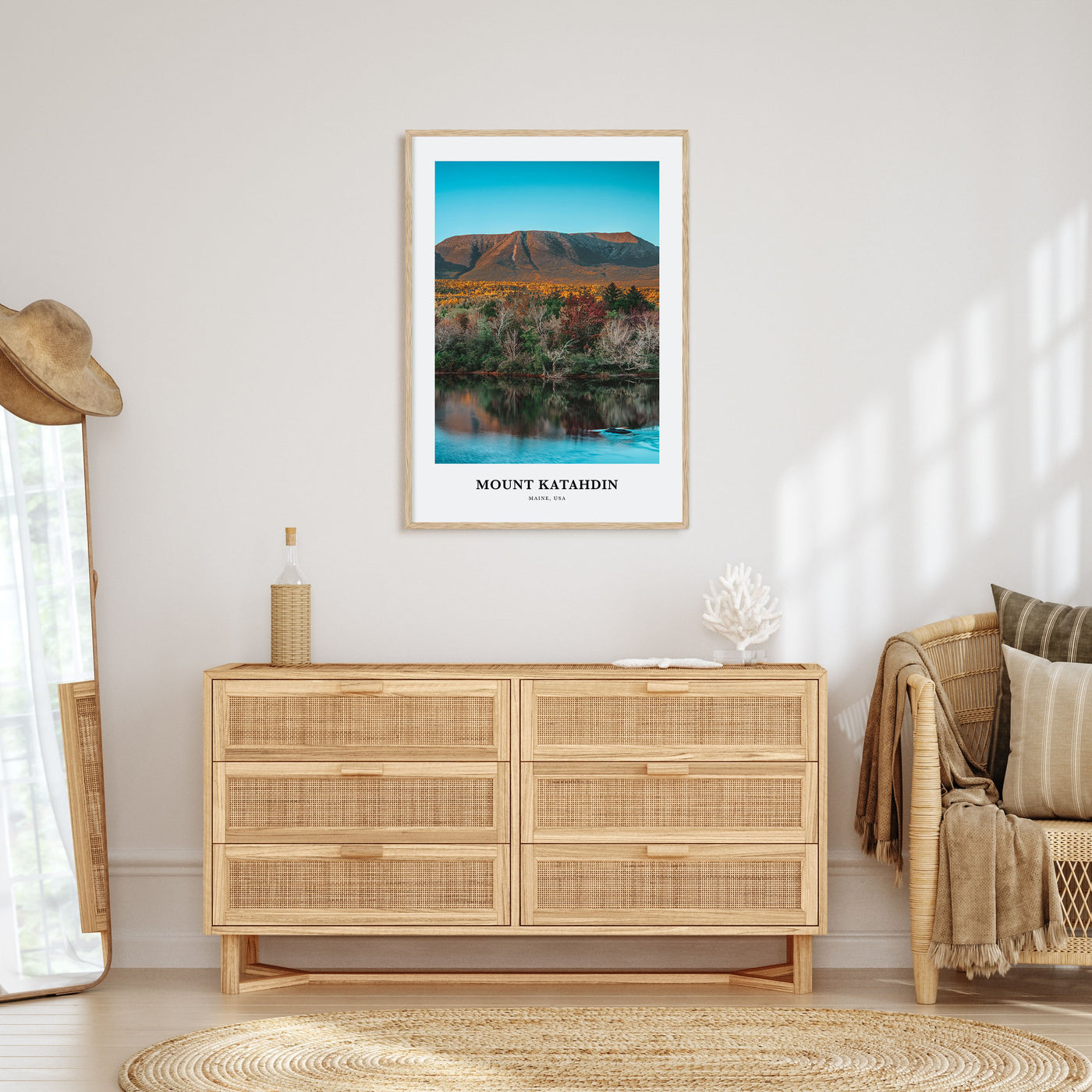 Mount Katahdin Portrait Color Poster
